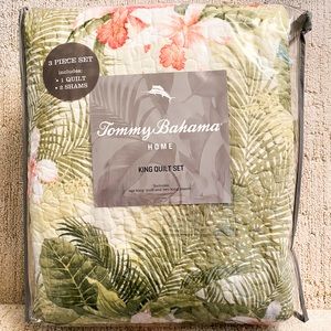 Tommy Bahama Topical Orchid 3 Piece King Quilt Set